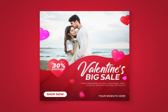 Download Valentine's Day Sale Discount Banner - Premium Resources